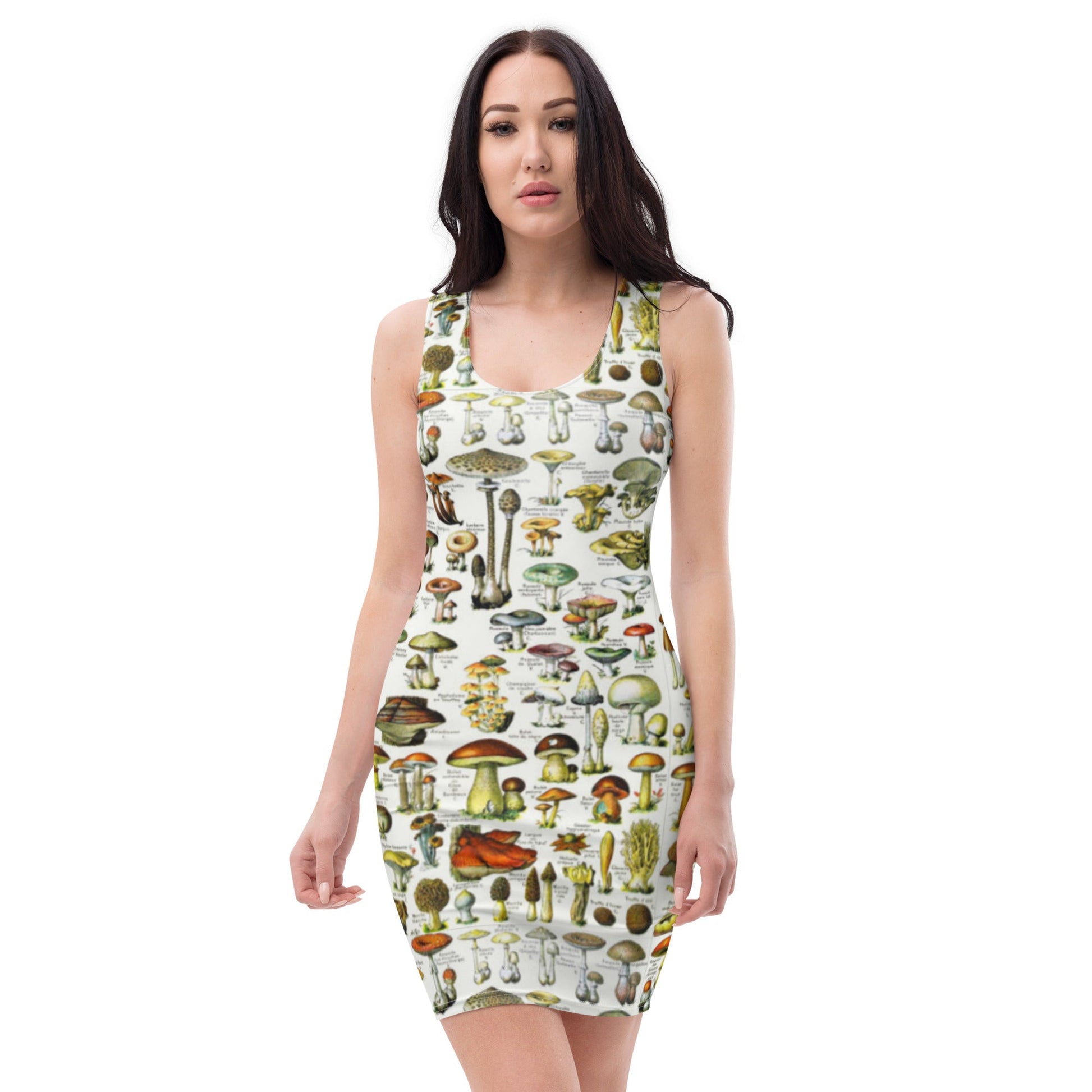 Vintage Print Mushroom Dress - Humble Mushrooms
